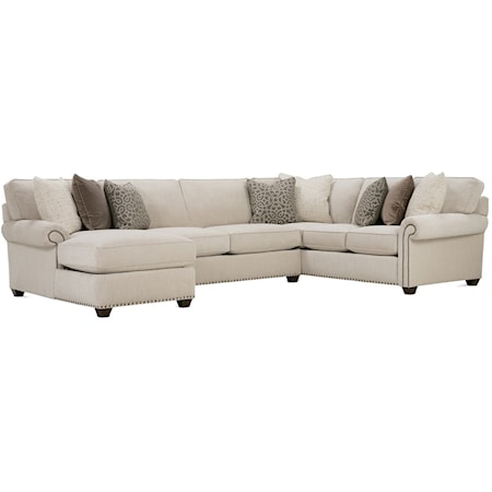 Traditional Three Piece Sectional Sofa